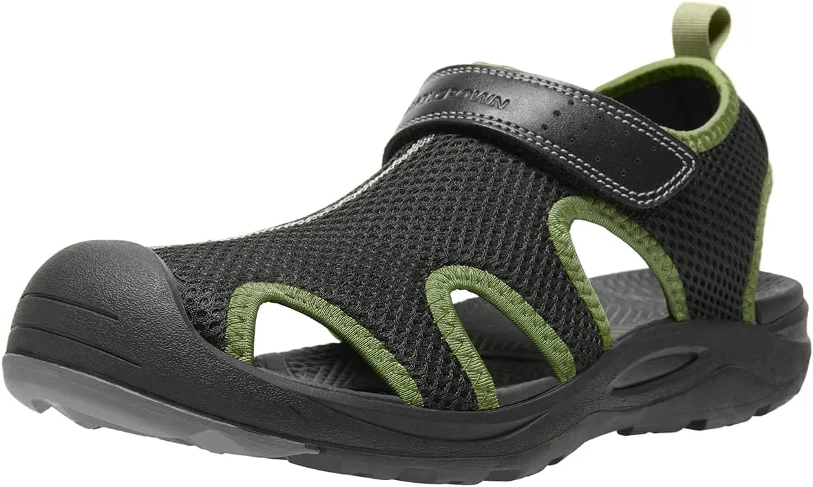 CAMEL CROWN Men's Mesh Hiking Sandals Closed-Toe Beach Sandal for Athletic Outdoor Summer Waterproof