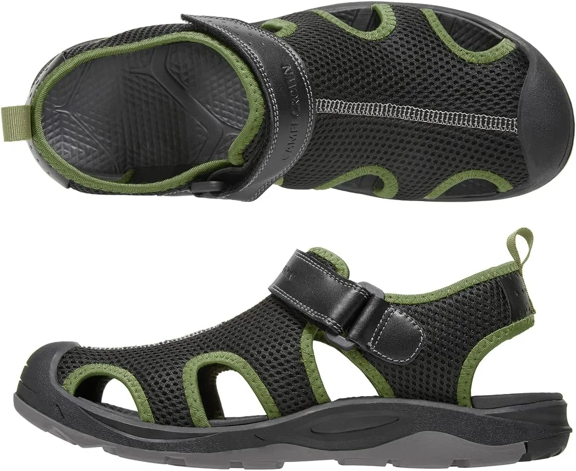 CAMEL CROWN Men's Mesh Hiking Sandals Closed-Toe Beach Sandal for Athletic Outdoor Summer Waterproof