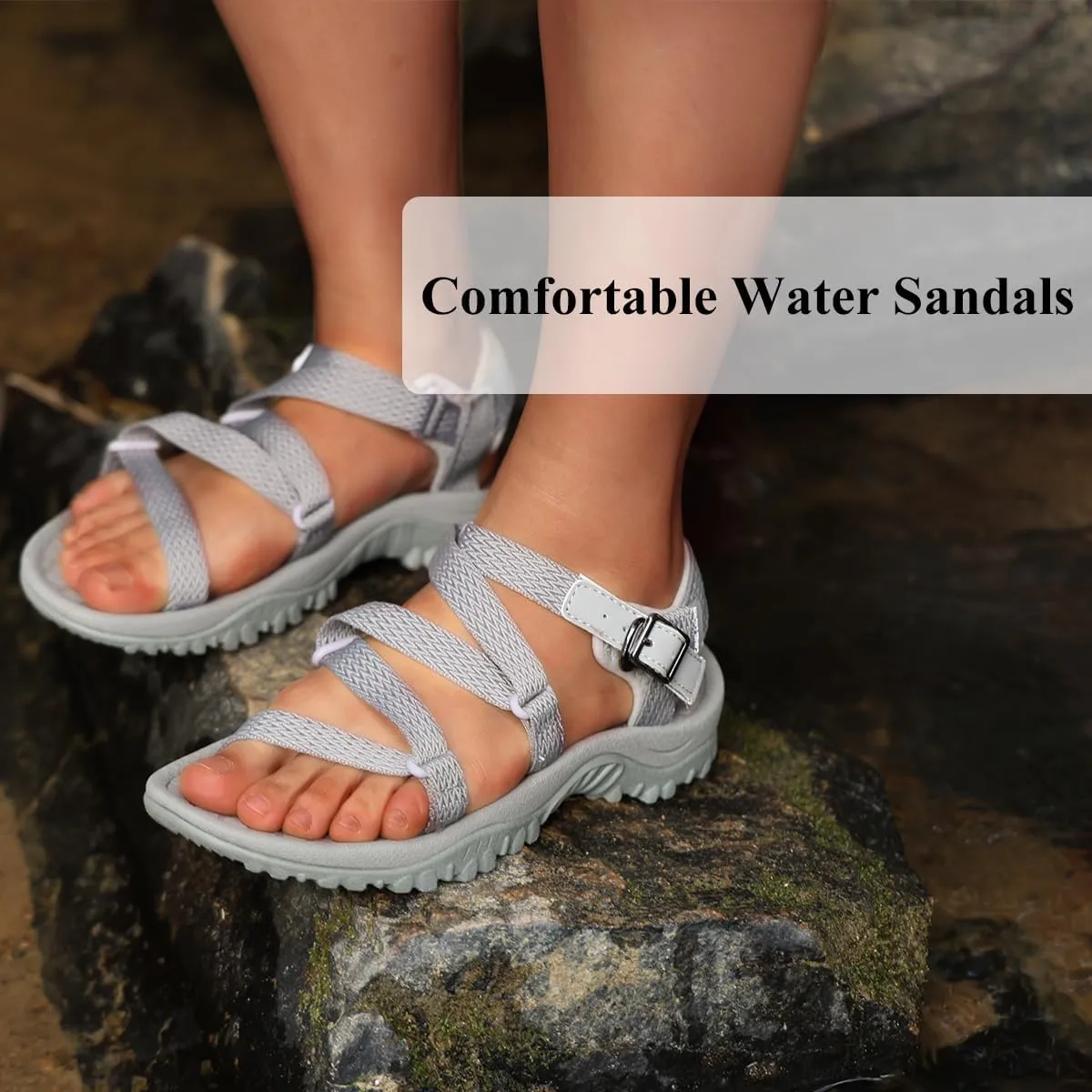 CAMEL CROWN Women's Arch Support Sandals Waterproof Hiking Sandals Water Sandals Adjustable Lightweight Athletic Outdoor Sport Sandals for Summer Beach