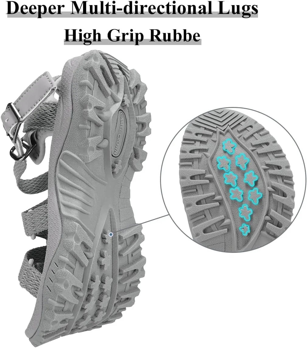 CAMEL CROWN Women's Arch Support Sandals Waterproof Hiking Sandals Water Sandals Adjustable Lightweight Athletic Outdoor Sport Sandals for Summer Beach