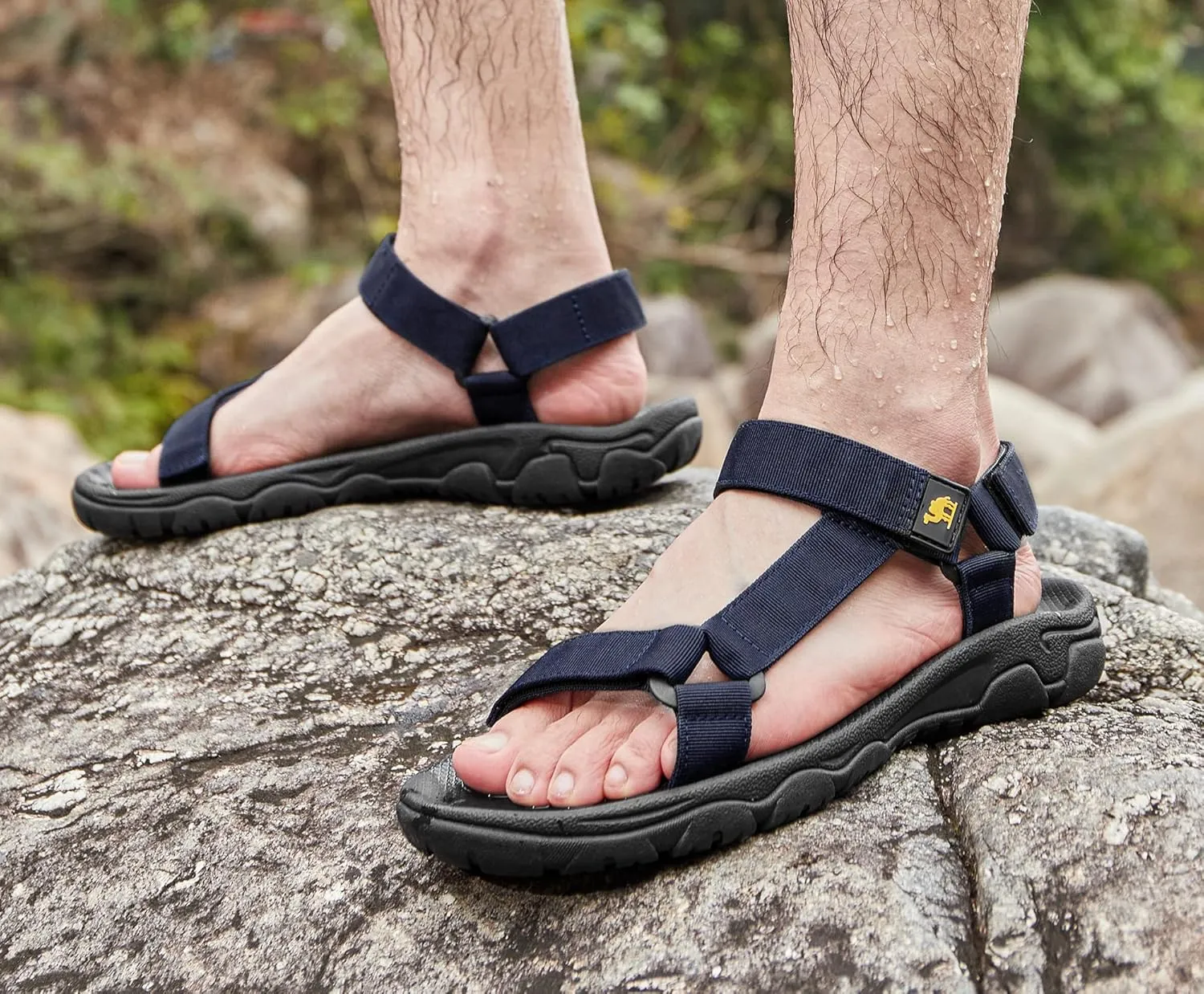CAMELSPORTS Men's Hiking Sandals Open Toe Outdoor Beach Sandal Waterproof Sport Sandals Water Shoes for Athletic Walking