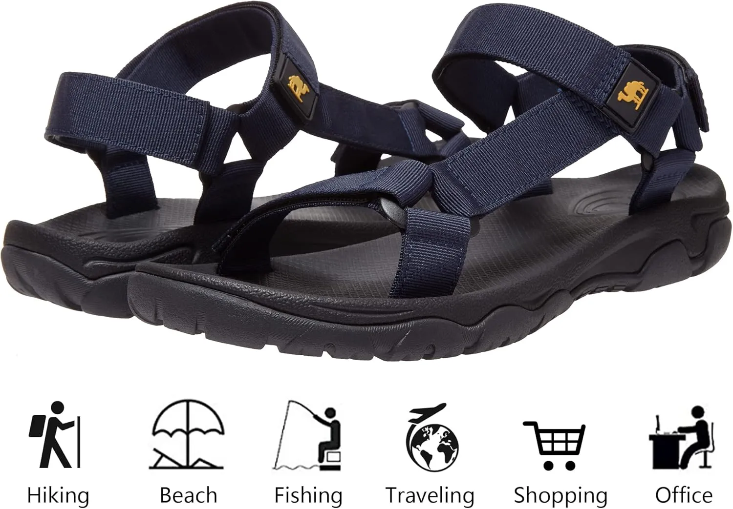 CAMELSPORTS Men's Hiking Sandals Open Toe Outdoor Beach Sandal Waterproof Sport Sandals Water Shoes for Athletic Walking