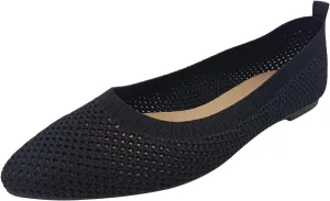 CasfelRen Women's Classic Ballet Flats, Pointed Toe Comfortable Dress Shoes Flats, Soft Knit Slip On Flats Shoes for Women