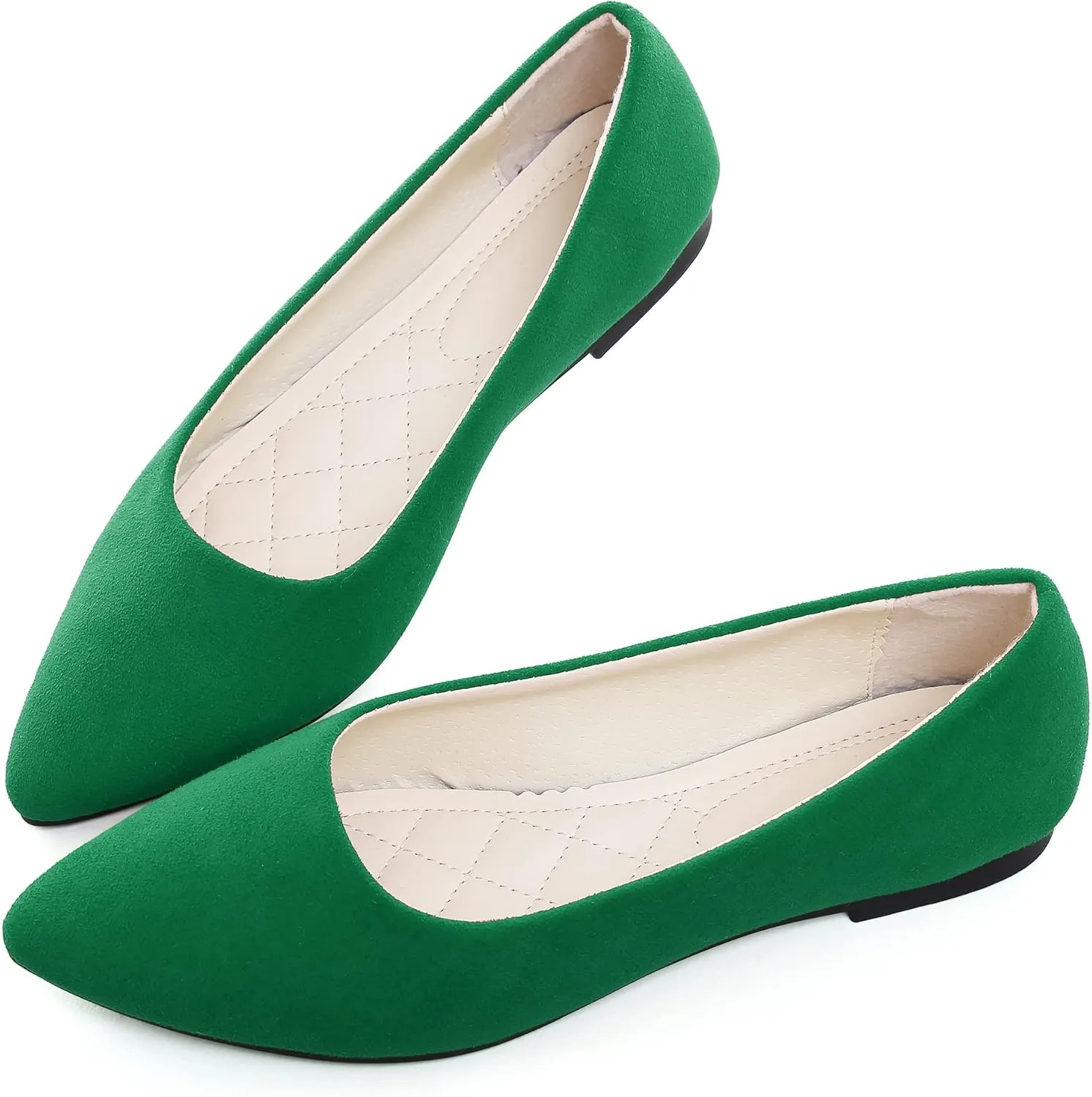 ChaiRong Zhou Women Pointed Toe Ballets Flats Comfort Slip On Walking Shoes for Driving