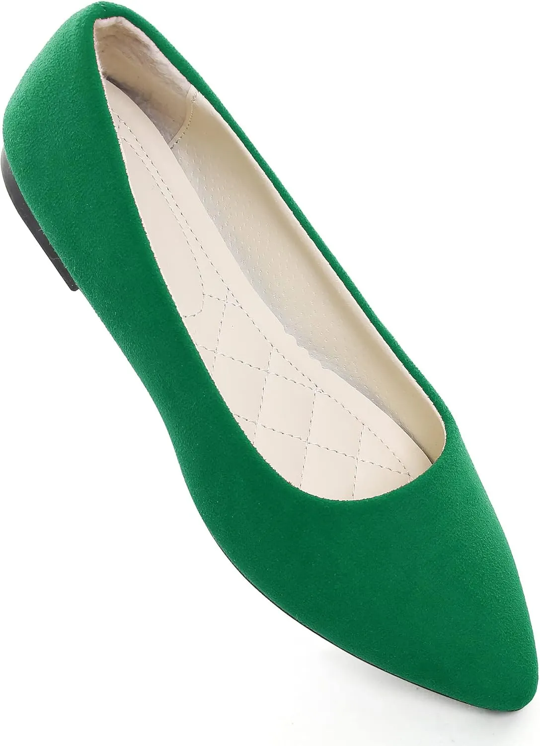 ChaiRong Zhou Women Pointed Toe Ballets Flats Comfort Slip On Walking Shoes for Driving