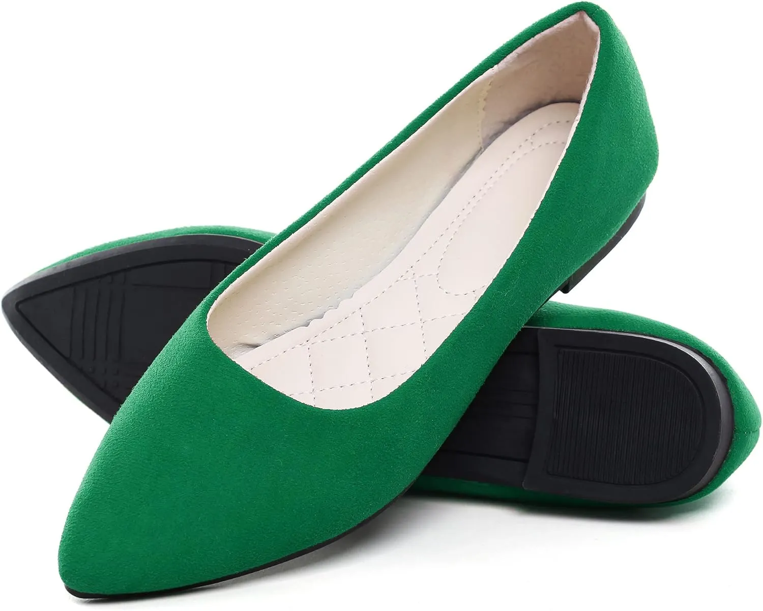 ChaiRong Zhou Women Pointed Toe Ballets Flats Comfort Slip On Walking Shoes for Driving