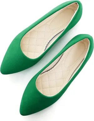 ChaiRong Zhou Women Pointed Toe Ballets Flats Comfort Slip On Walking Shoes for Driving