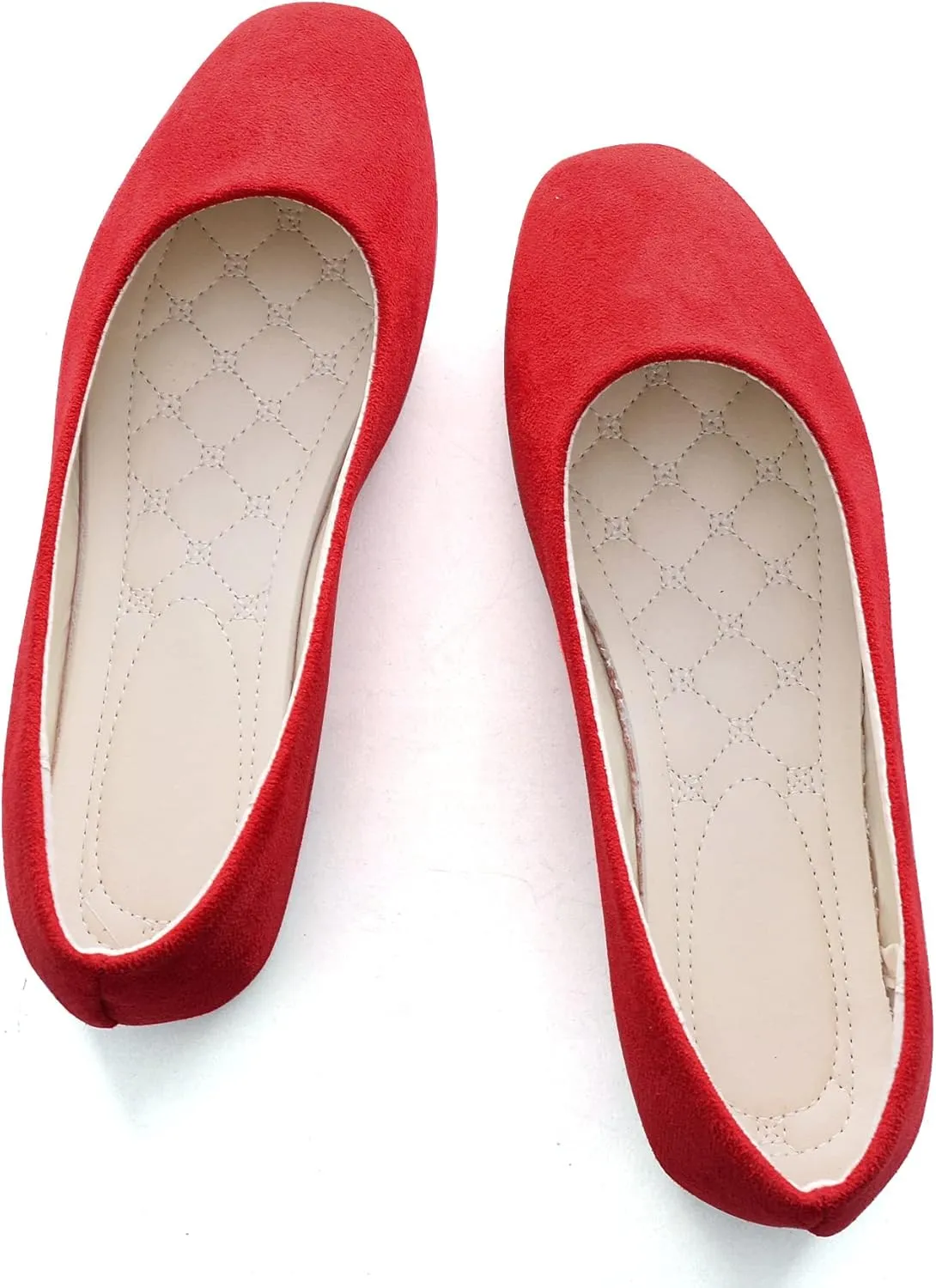 ChaiRong Zhou Women Square Toe Ballets Flats Comfort Slip On Walking Shoes for Driving