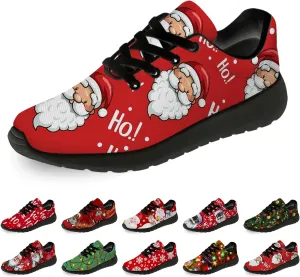 Christmas Shoes for Women Men Running Comfort Lightweight Walking Tennis Sneakers Santa Shoes Gifts for Boy Girl