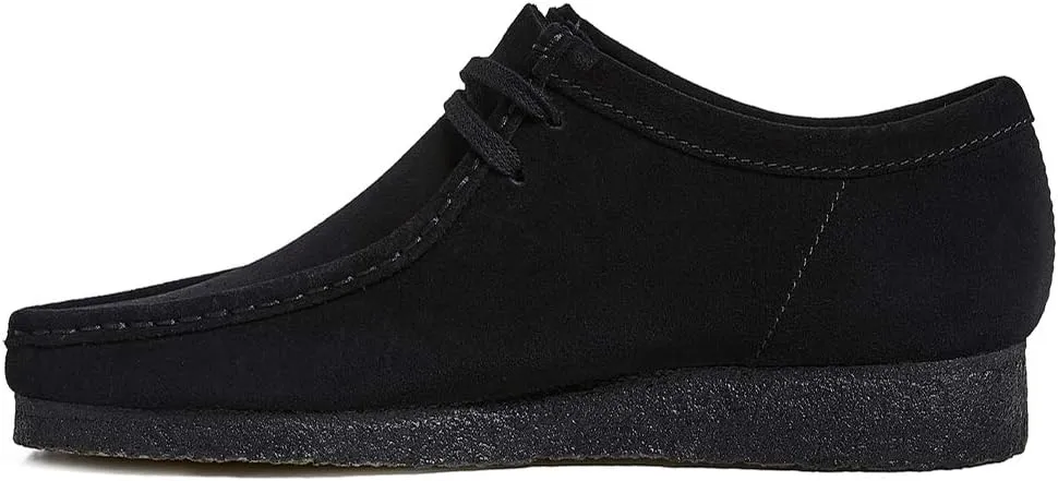 Clarks Men's Wallabee Moccasin, Black Suede, 105 M US