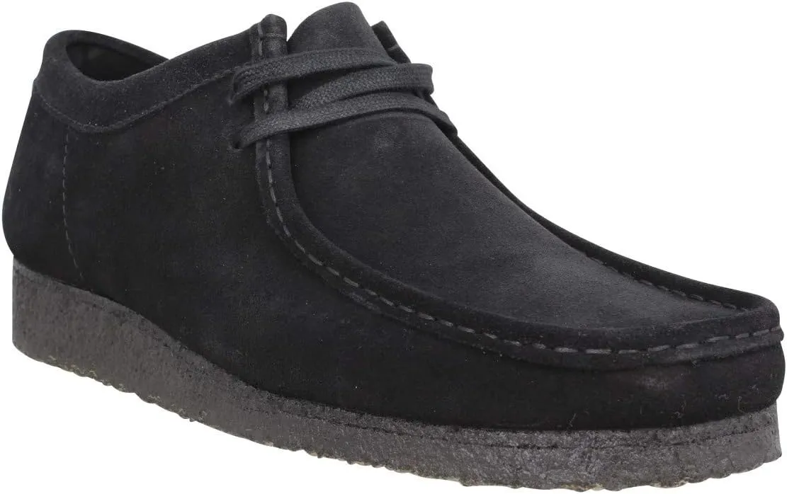 Clarks Originals Mens Wallabee Suede Leather Black Shoes 10 US