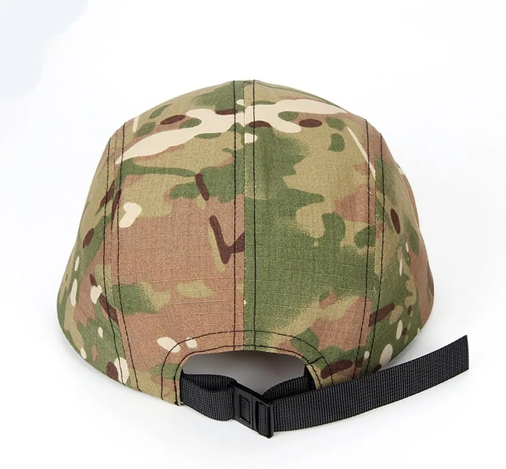 COOLSOME 5 Panels Hat Basic Daily Wear Flat-Bill Cap