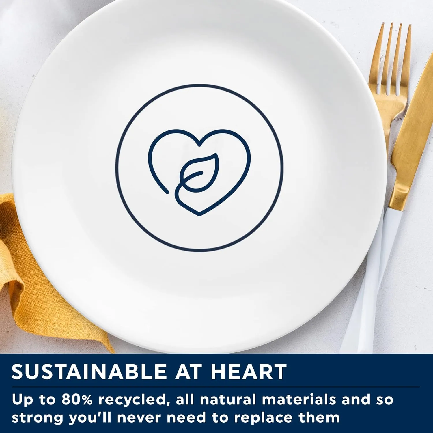 Corelle Dinnerware Set (4pc Set, Ocean Blues)-Set for 4 | Includes 4 x Cereal/Soup Bowls | 80% Recycled Glass | 3 X More Durable, Half the Space & Weight of Traditional Ceramic