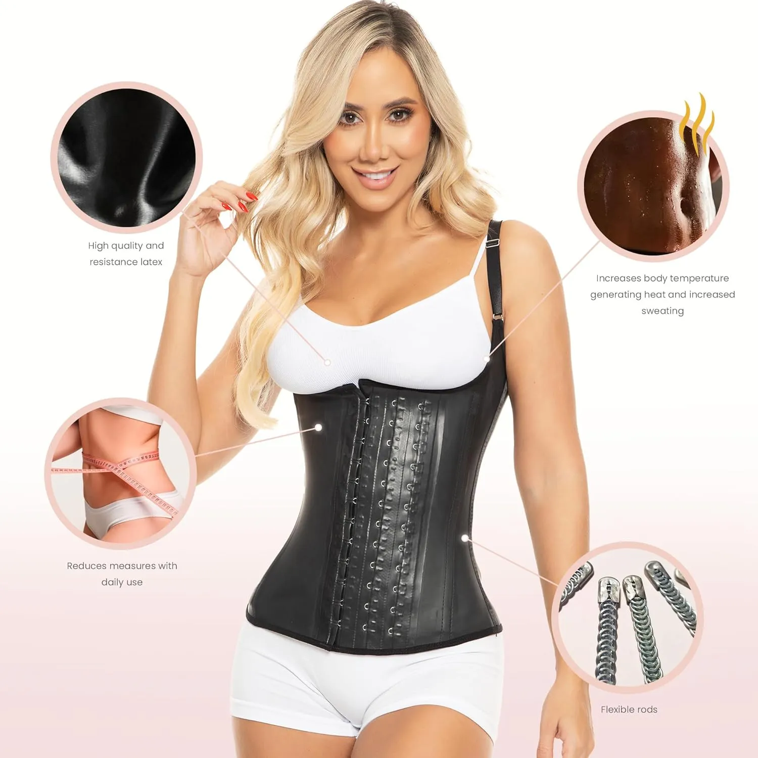 Corset Waist Trainer for Women | Chaleco Faja para Mujer, Corset Shapewear Plus Size | Tummy Control, Waist