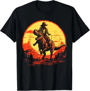 Cowboy Riding T-Rex Dinosaur Trainer Rodeo T-Shirt