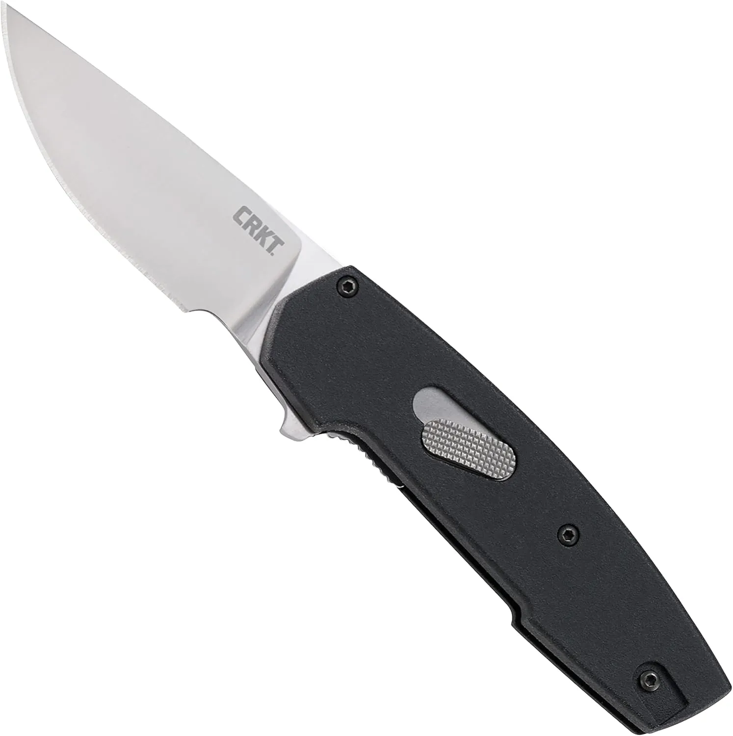 CRKT Cottidae EDC Folding Pocket Knife: Take Apart Field Strip, Satin Drop Point Blade, Flipper Open, Liner Lock, Aluminum Handle, Adjustable Pocket Clip 6321