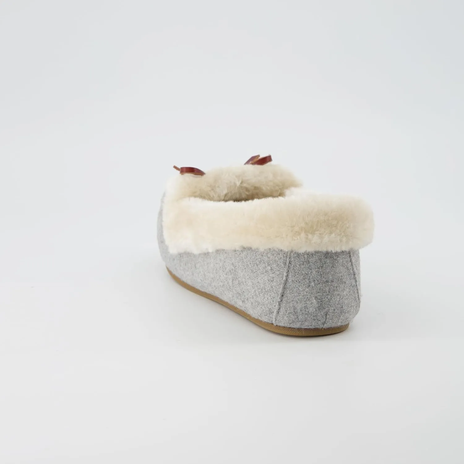 CUSHIONAIRE Stella Women's Moccasin Slippers – Faux Fur Lining, Memory Foam & Wide Widths Available