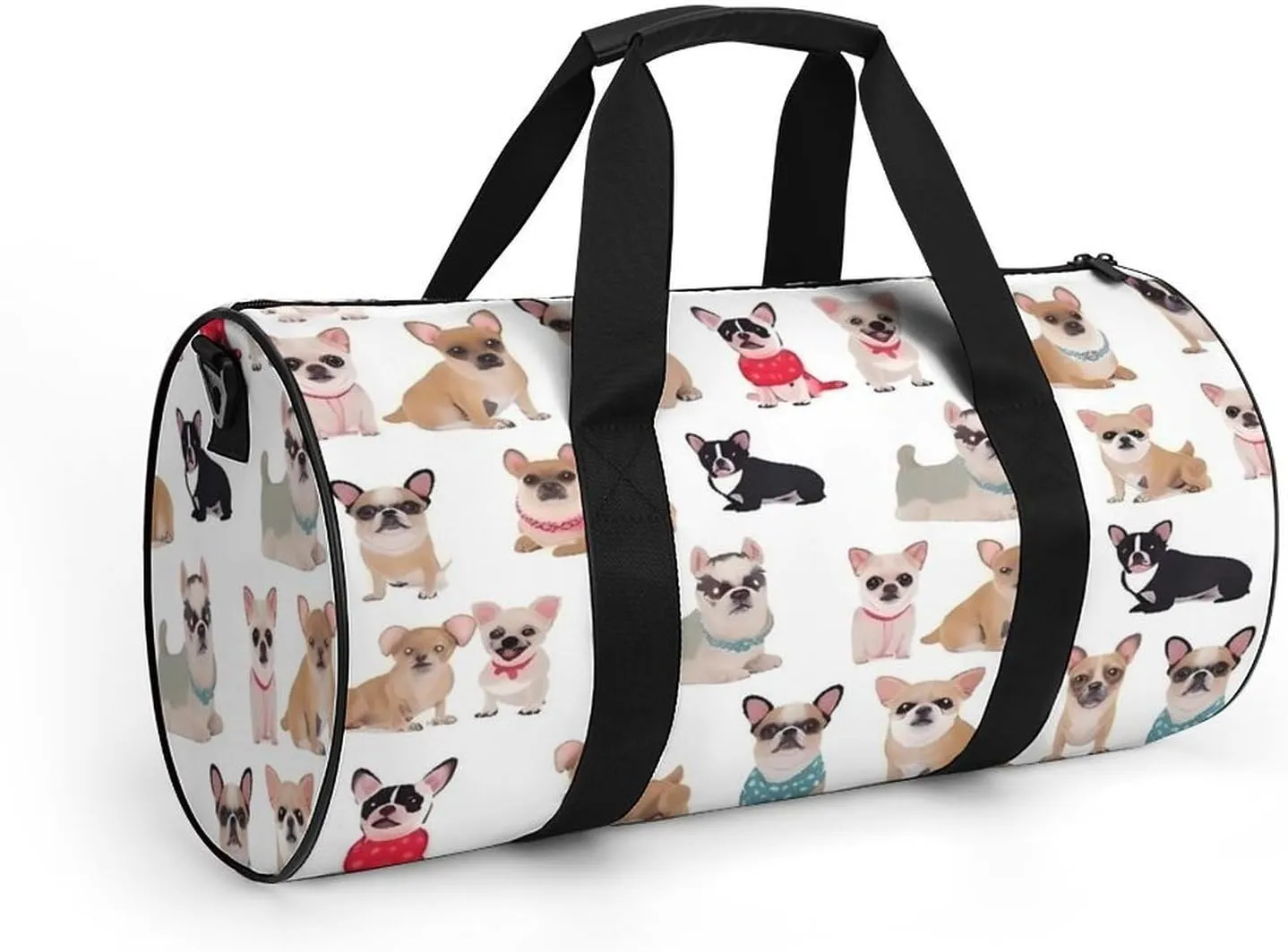 Cute Chihuahua Pug Pattern Duffel Bag for Men Women Gym Bag Sports Small Overnight Bag for Travel Weekender