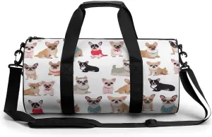 Cute Chihuahua Pug Pattern Duffel Bag for Men Women Gym Bag Sports Small Overnight Bag for Travel Weekender