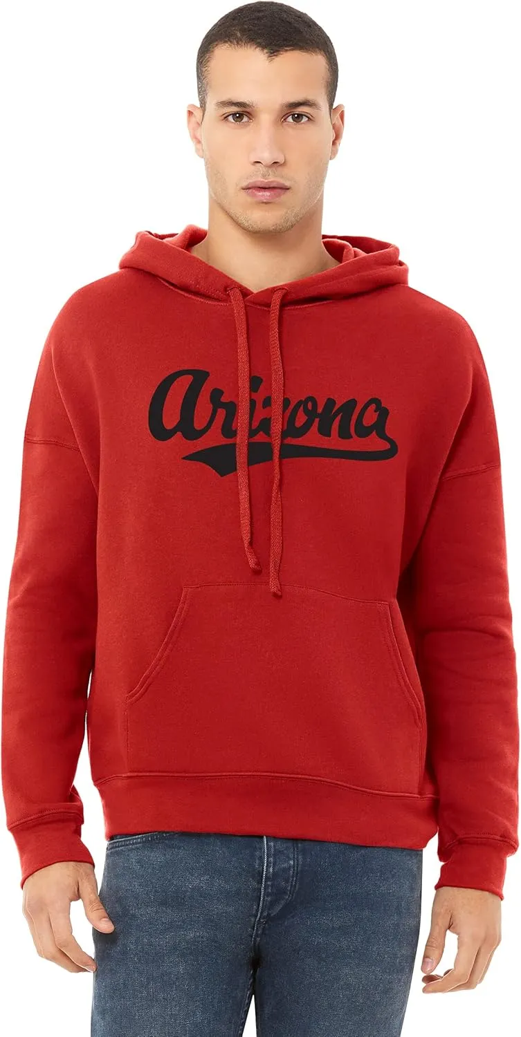 Daxton Adult Unisex Pullover USA Cities State Script Hoodie Fleece Sweatshirt