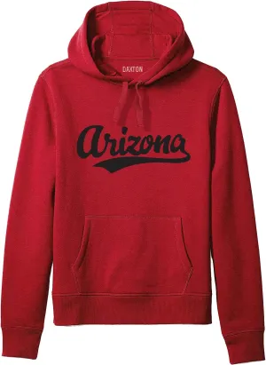 Daxton Adult Unisex Pullover USA Cities State Script Hoodie Fleece Sweatshirt