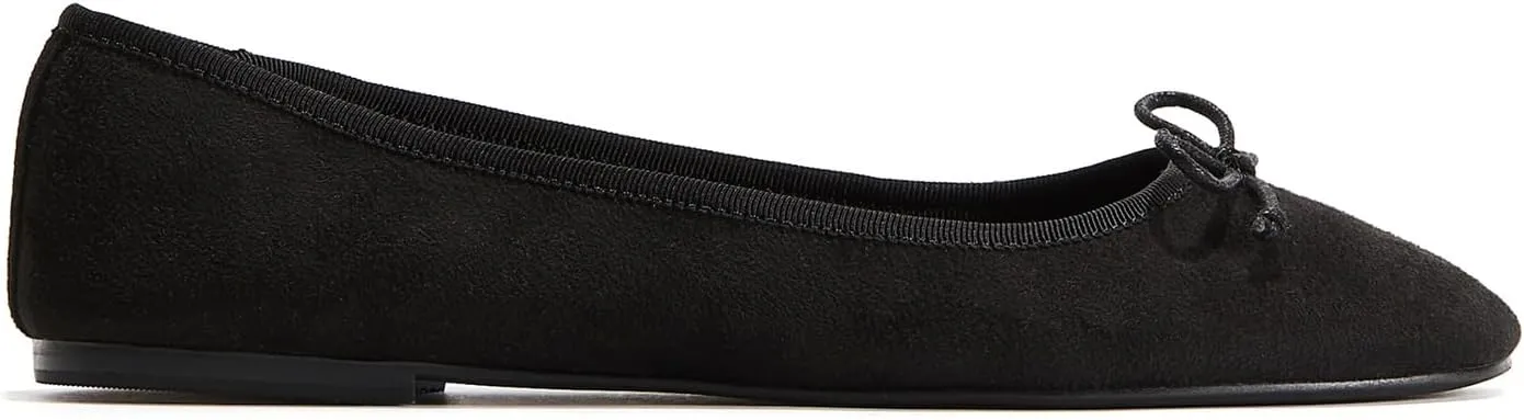 DOEYG Ballet Flats for Women Mary Janes Round Toe Low Heel Bowknot Elastic Straps Flats Shoes
