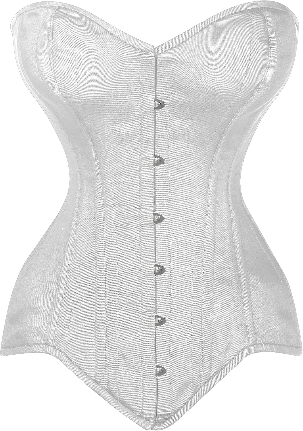 Double Steel Boned Overbust Cotton Corset Waist Trainer Heavy Duty Women's Corset