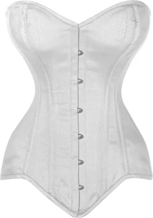 Double Steel Boned Overbust Cotton Corset Waist Trainer Heavy Duty Women's Corset