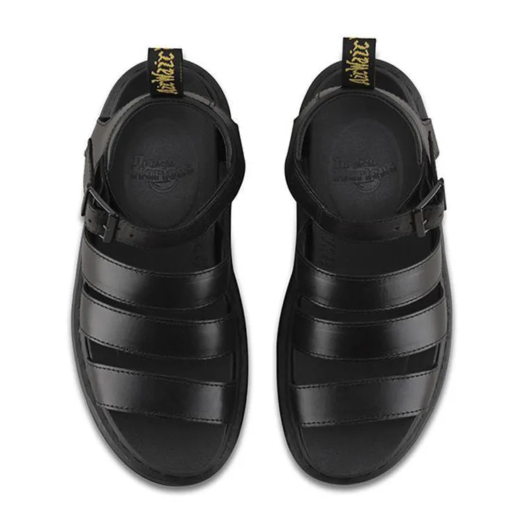 Dr. Martens Blaire Brando Black Leather Sandals