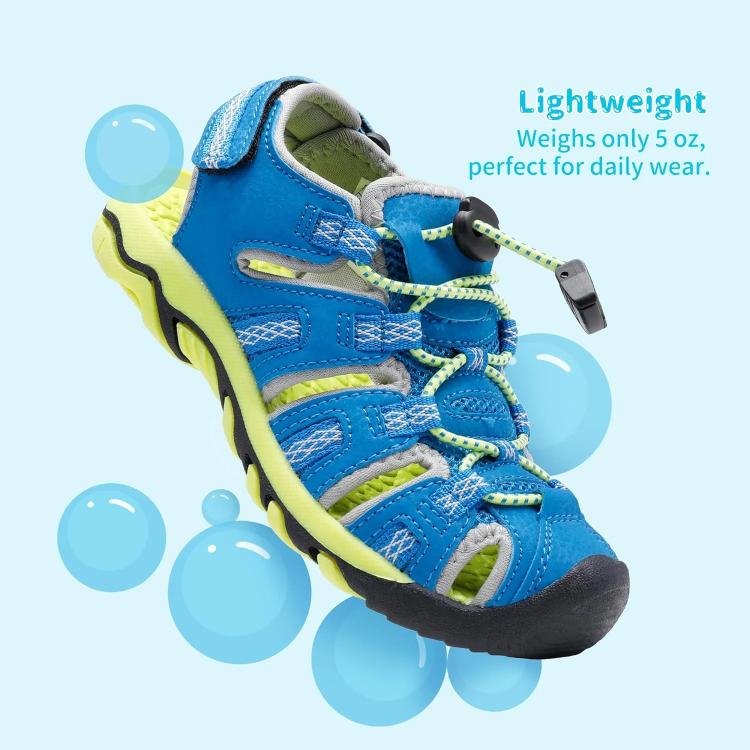 DREAM PAIRS Boys Girls Summer Outdoor Athletic Sport Sandals Walking Hiking Hook and Loop Adjustable Multicolor for Toddler/Little/Big Kids