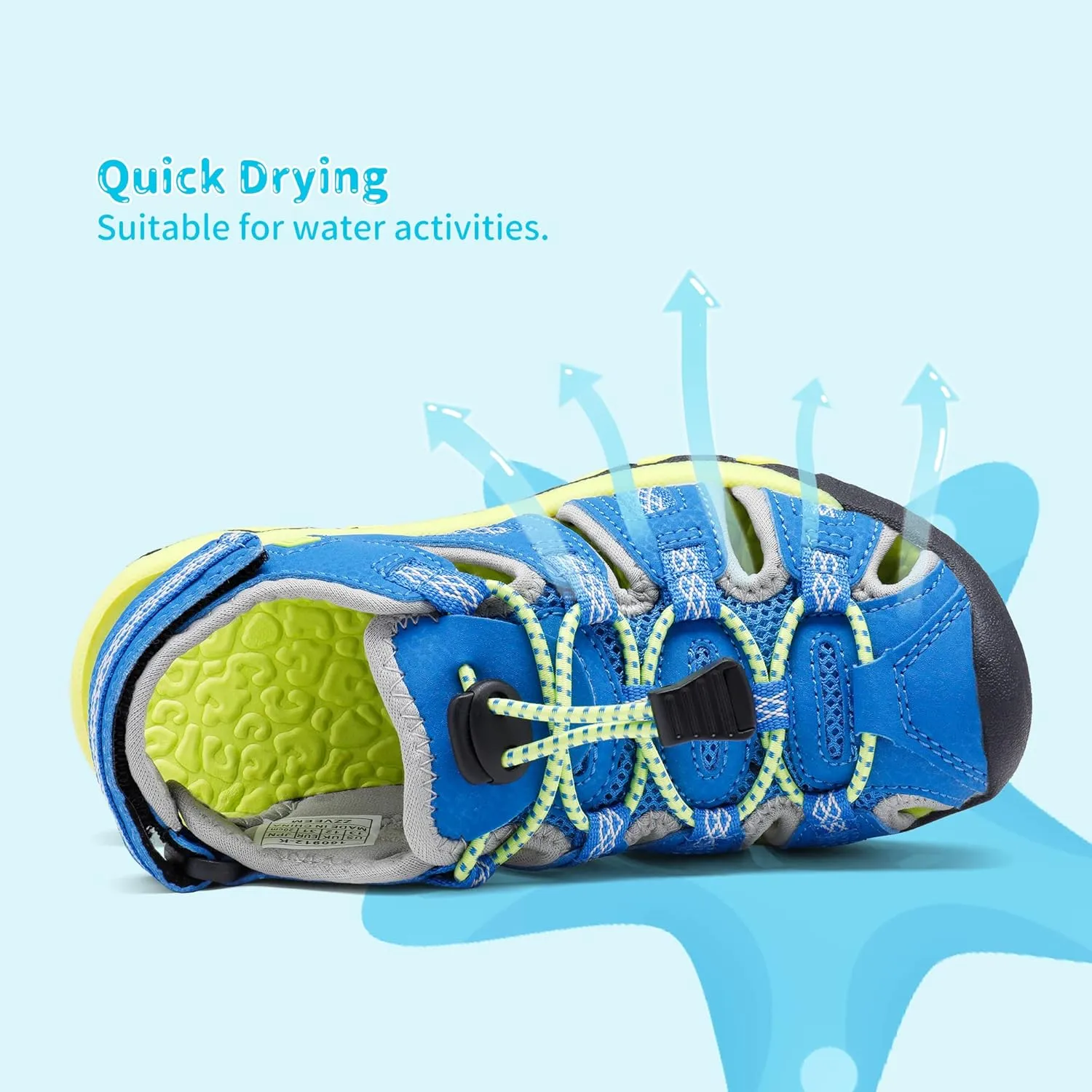 DREAM PAIRS Boys Girls Summer Outdoor Athletic Sport Sandals Walking Hiking Hook and Loop Adjustable Multicolor for Toddler/Little/Big Kids