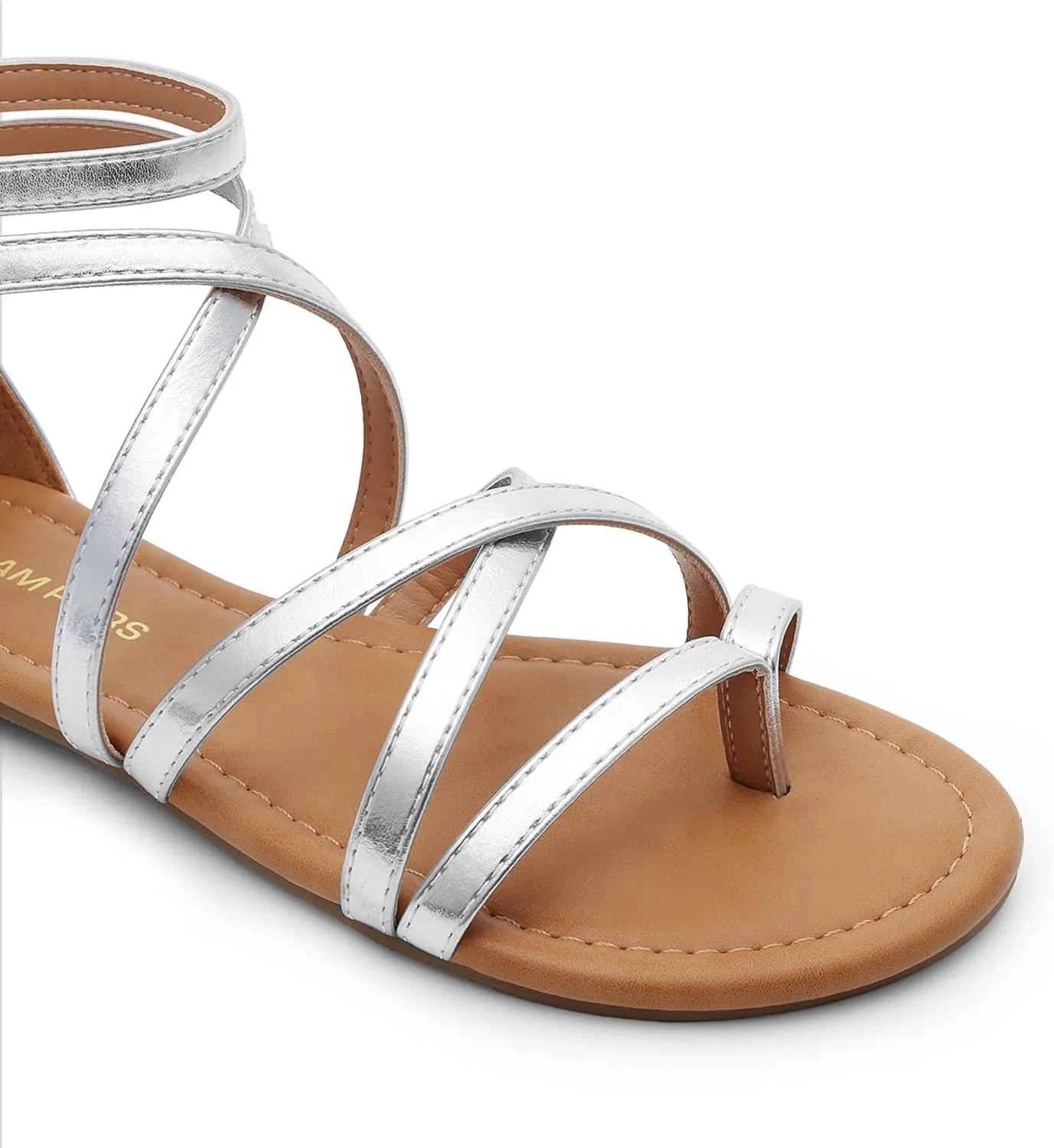 DREAM PAIRS Women's Dressy Gladiator Summer Cross Strappy Sandals Comfort Flat Casual Beach Fisherman Thong Sandals