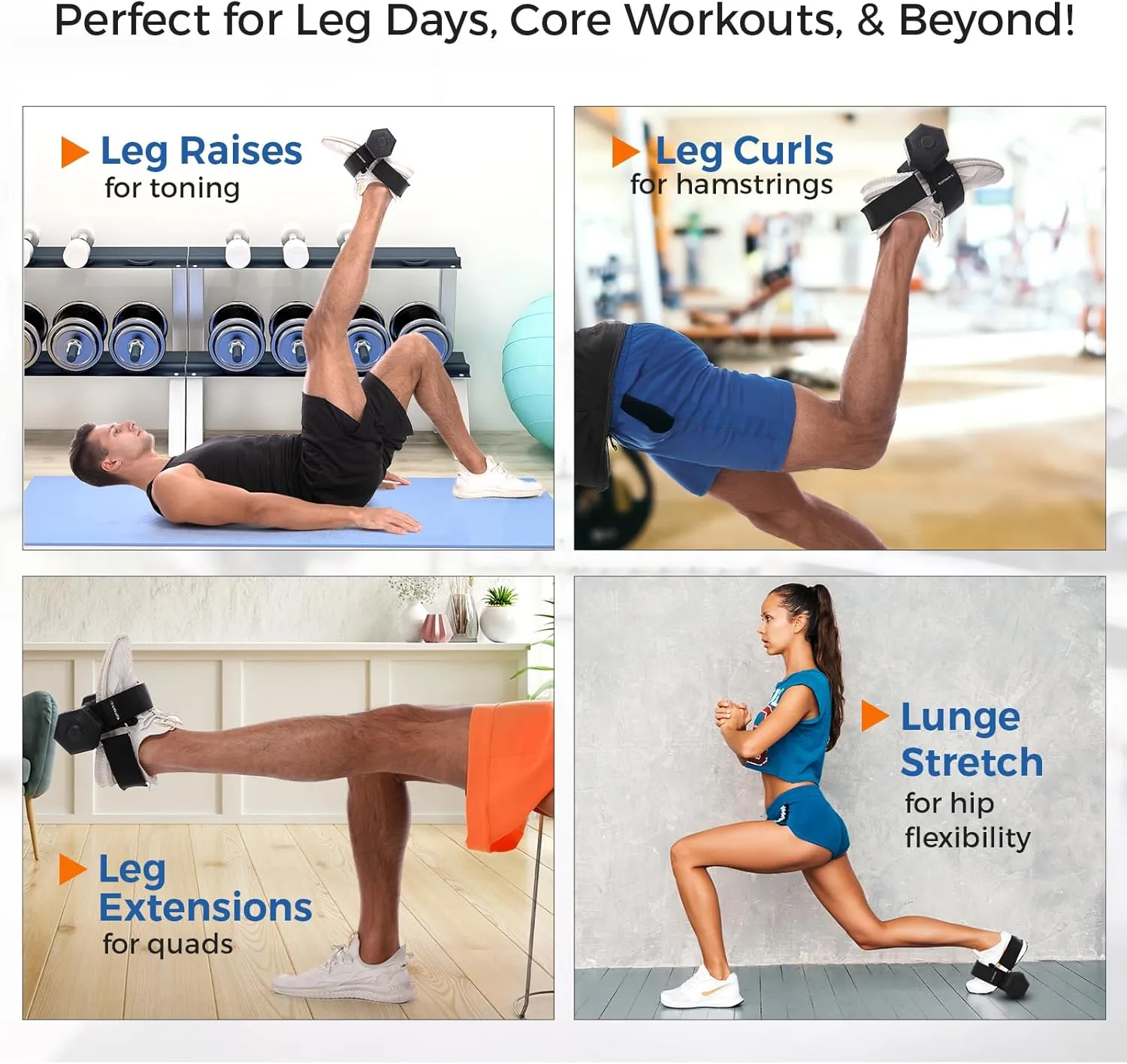 Dumbbell Foot Attachment for Leg Workout, Extension Monkey Foot Dumbbell Attachment Straps for Gym Trainer and Beginners Dumbbell Foot Strap for Fitness Training