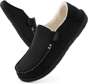FamilyFairy Women's Microsuede Moccasin Slippers Cozy Memory Foam House Shoes for Indoor Outdoor