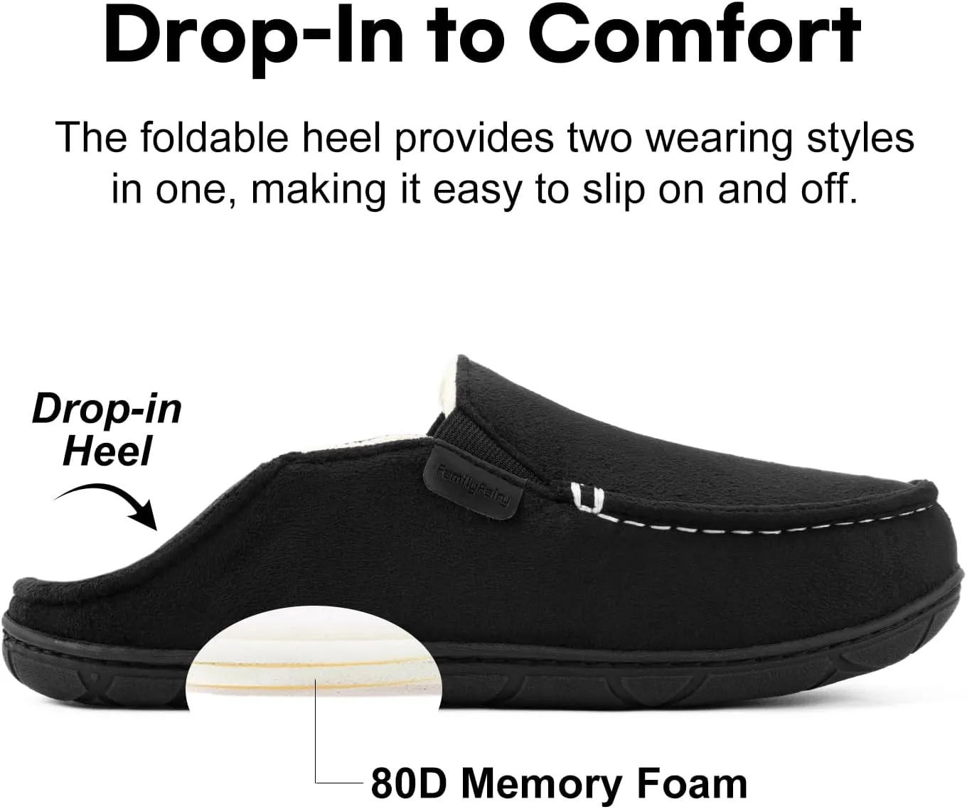 FamilyFairy Women's Microsuede Moccasin Slippers Cozy Memory Foam House Shoes for Indoor Outdoor