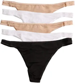 Felina | So Smooth Modal Low Rise Thong | Panties | 5 Pack