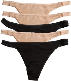 Felina | So Smooth Modal Low Rise Thong | Panties | 5 Pack
