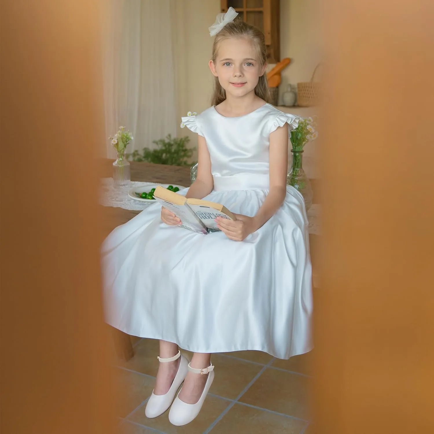 Felix & Flora Toddler Little Girls Dress Shoes - Flower Girls Mary Jane Flats Ballet Shoes Party Wedding