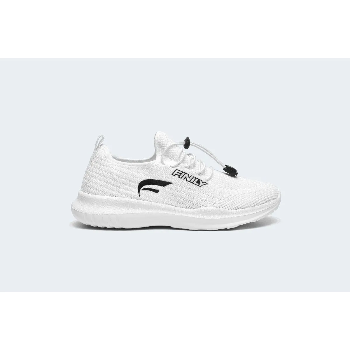 Finily Rina Women's Trainer with Elastic Laces - White