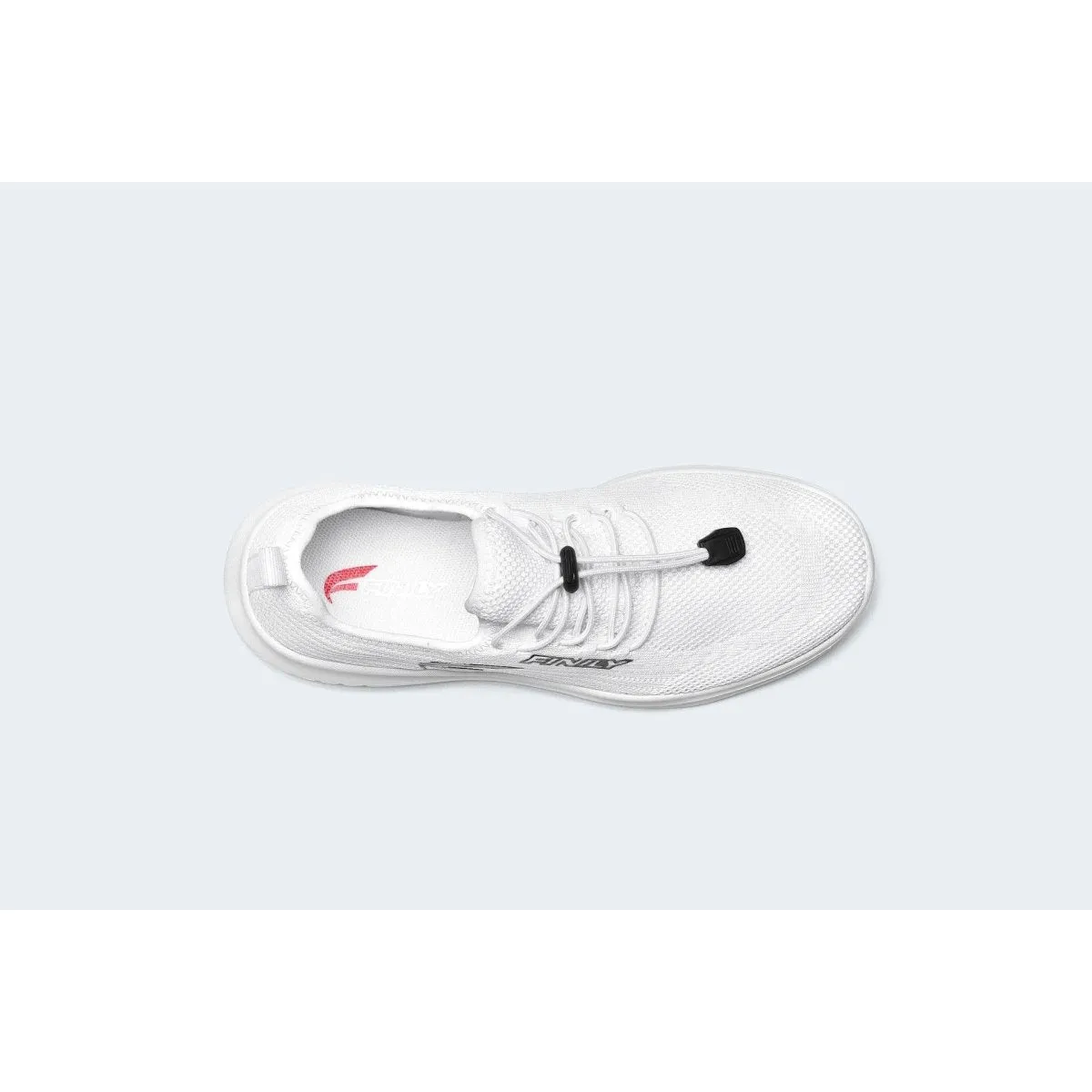 Finily Rina Women's Trainer with Elastic Laces - White
