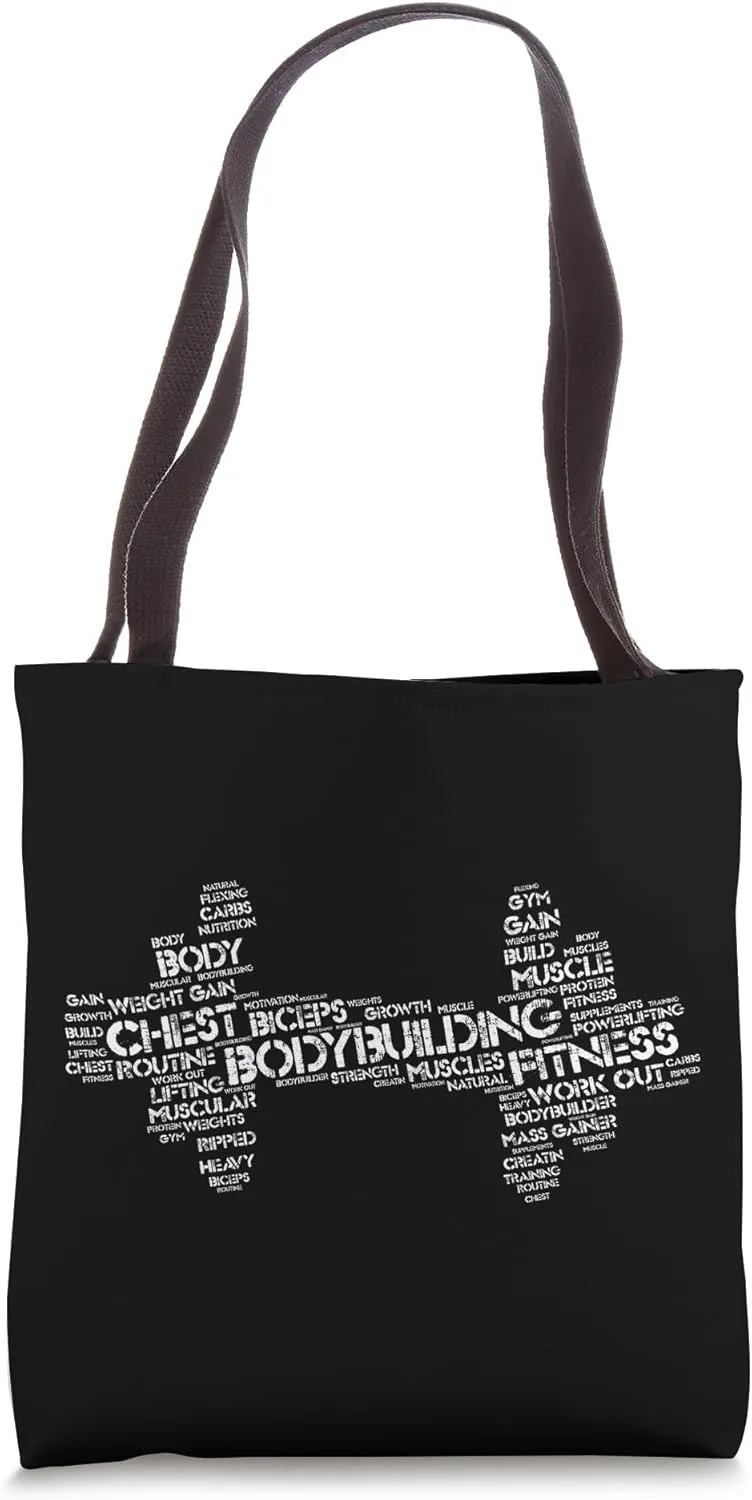 Fitness Bodybuilding Vocabulary Weight Training Tote Bag