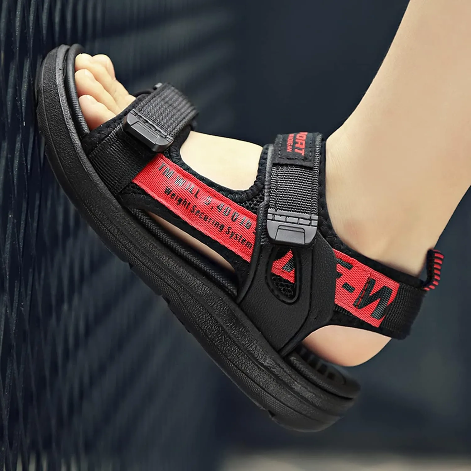 FLIOZY Kids Adjustable Straps Summer Sandals Boys Light-Weight Open Toe Sport Sandals Youth Outdoor Water Sandal