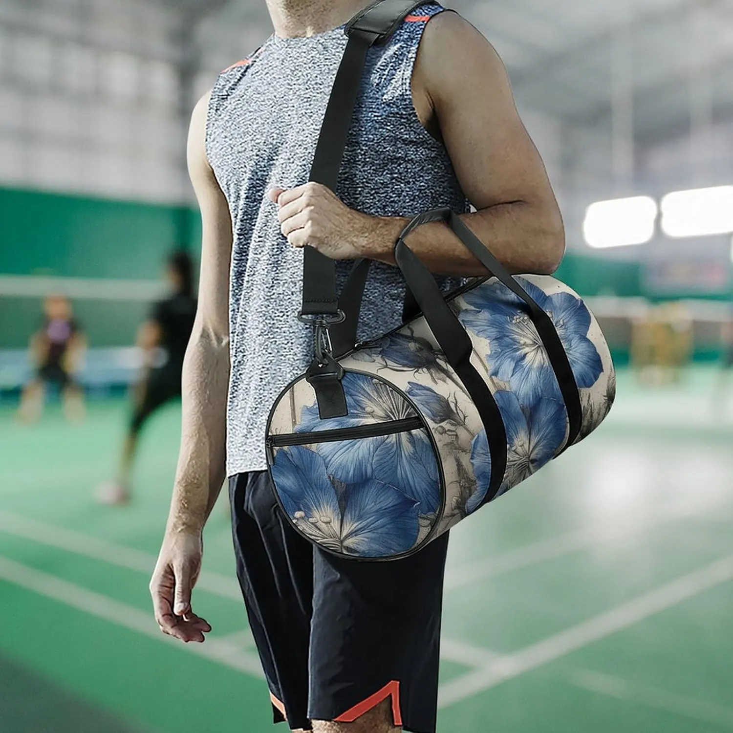 Flowers Watercolor Painting Duffel Bag for Men Women Gym Bag Sports Small Overnight Bag for Travel Weekender