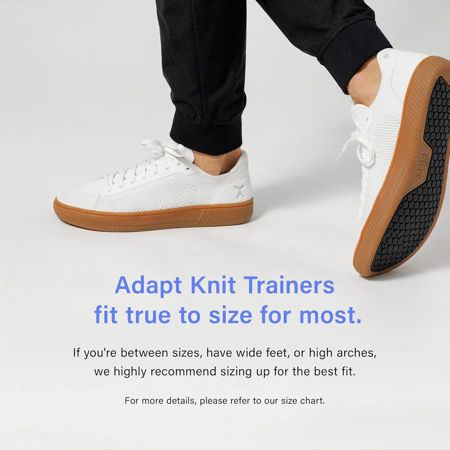 FLUX FOOTWEAR Adapt Knit Trainer – Wide Toe Box Shoe with Earth-Link Grounding, Zero-Drop Sole, Breathable Knit Upper & Machine Washable – Perfect for Daily Wear & Light Training