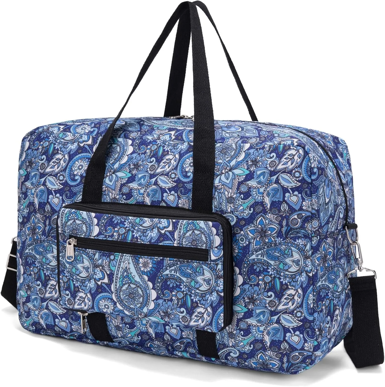 Foldable Travel Duffel Bag, Medium Women's Weekender and Overnight bag carry on Luggage bag for Women