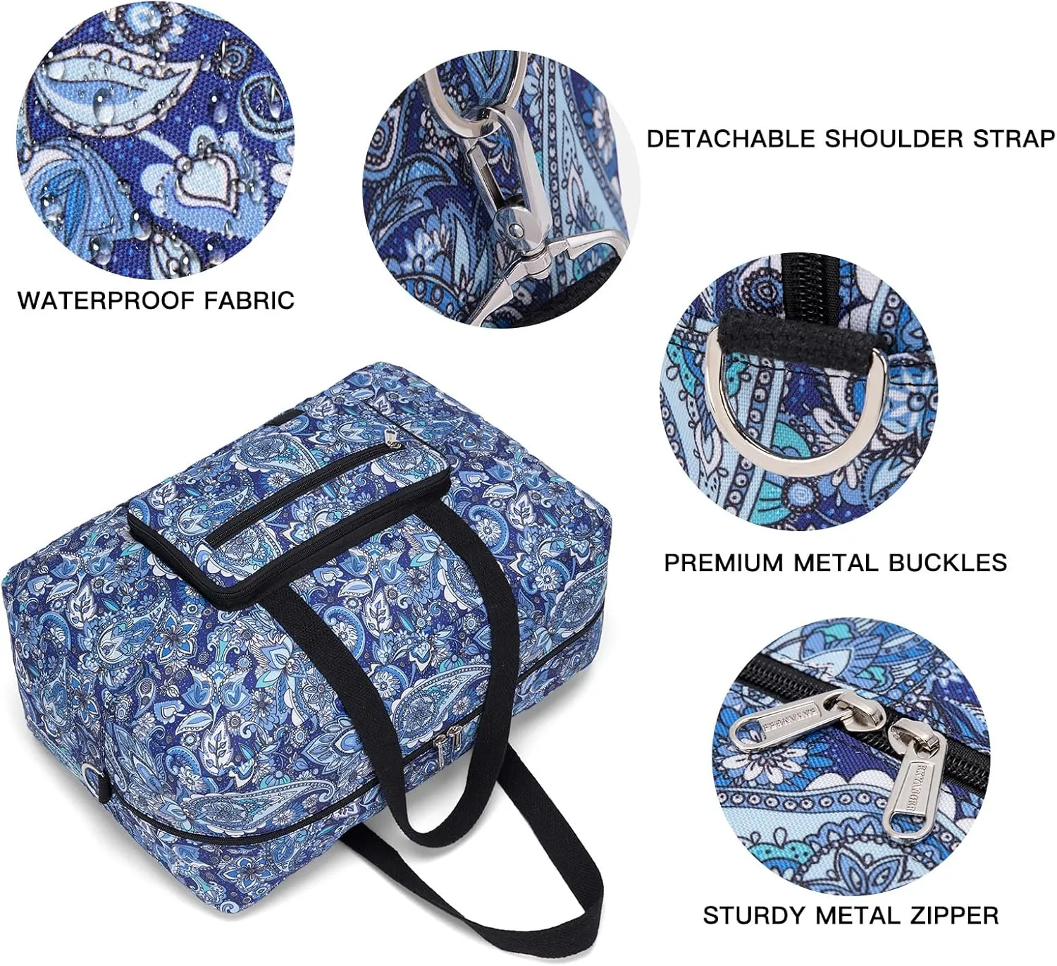 Foldable Travel Duffel Bag, Medium Women's Weekender and Overnight bag carry on Luggage bag for Women