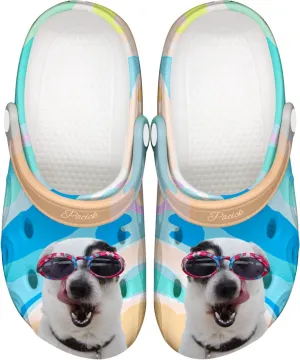 FolHaoth Personalized Photo and Text Womens Mens Clogs Custom Pet Face Name Summer Slippers Garden Shoes Cat Dog Face Custom Funny Clog Gifts for Friends, Lover, Oneself