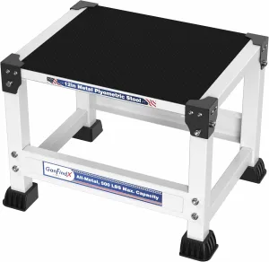 GanFindX Steel Plyo Box 12/18 Inch Surface Metal Plyometric Jumping Box Home Gym Jump Trainer for Fitness Exercise Agility Stamina Conditioning Strength Training and Dumbbell Rack