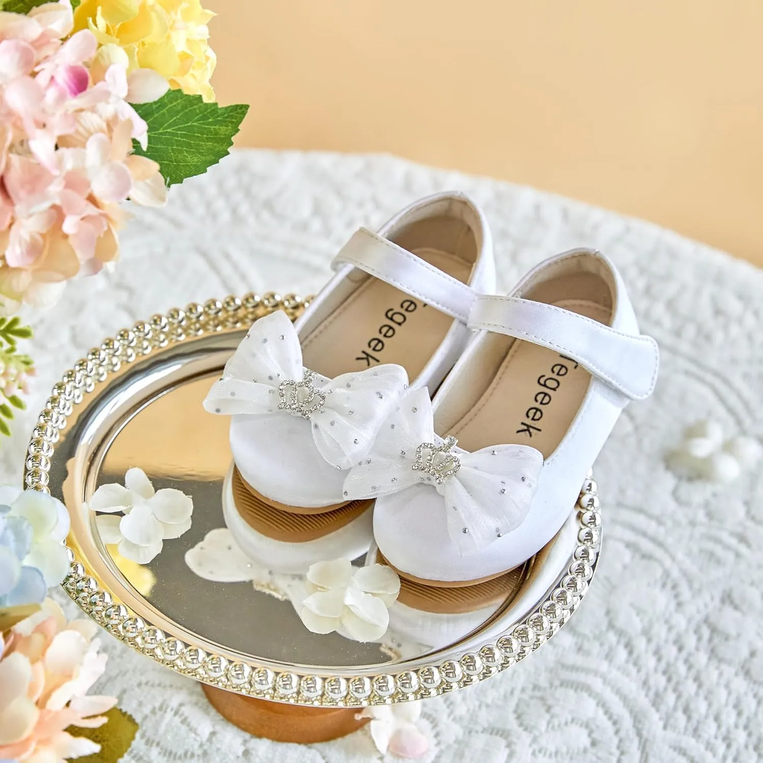 Girls Dress Shoes Ballet Mary Jane Flat Toddler Kid Bow Party Shoes