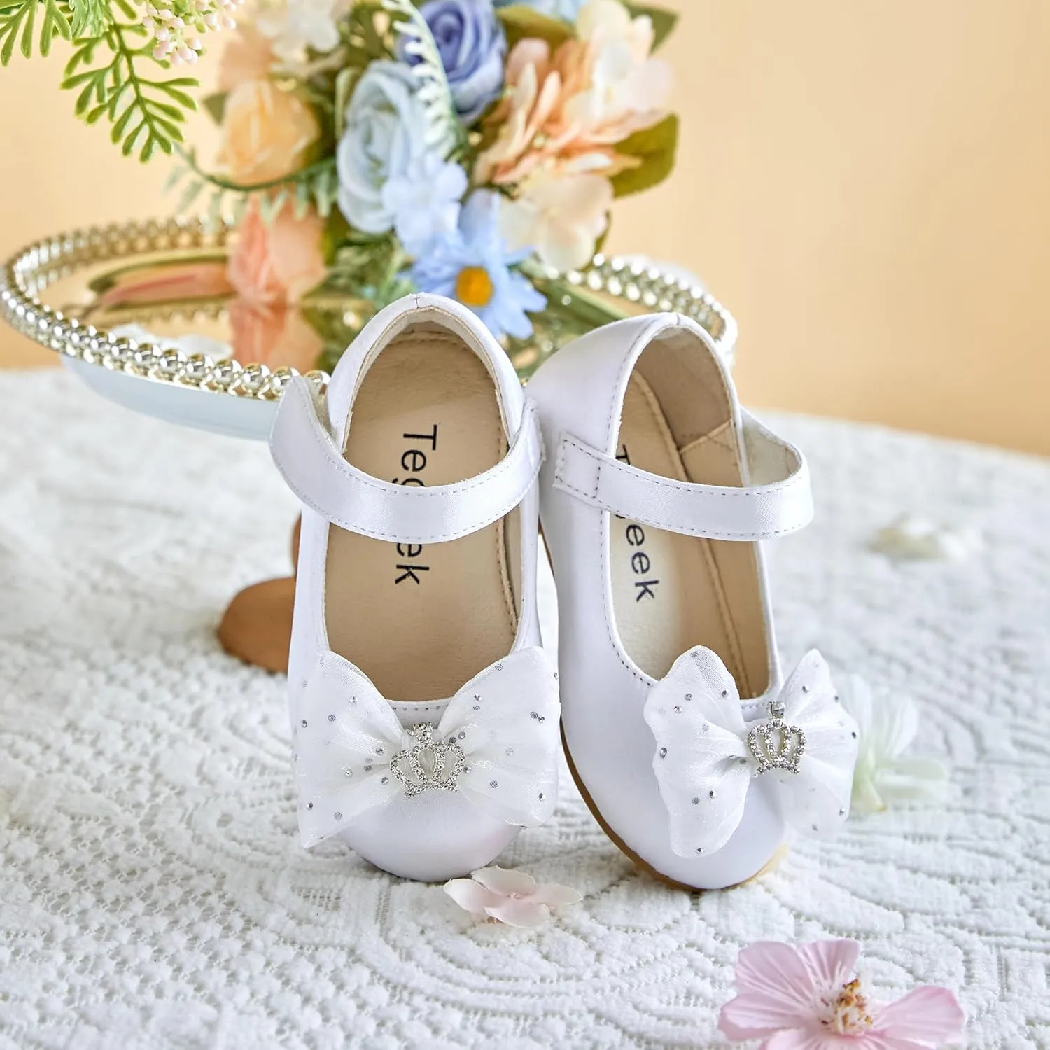 Girls Dress Shoes Ballet Mary Jane Flat Toddler Kid Bow Party Shoes